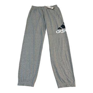 Adidas Track Jogger Pants Men's 3XLT Gray Essential Performance Tapered Logo NWT
